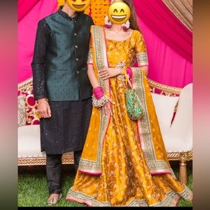 Pakistan/ indian formal bridal mehndi outfit lehnga choli